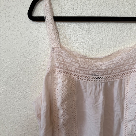 Torrid Cream Lightweight Brushed Cotton Tank Top with Lace Trim Size 1X - Picture 2 of 11